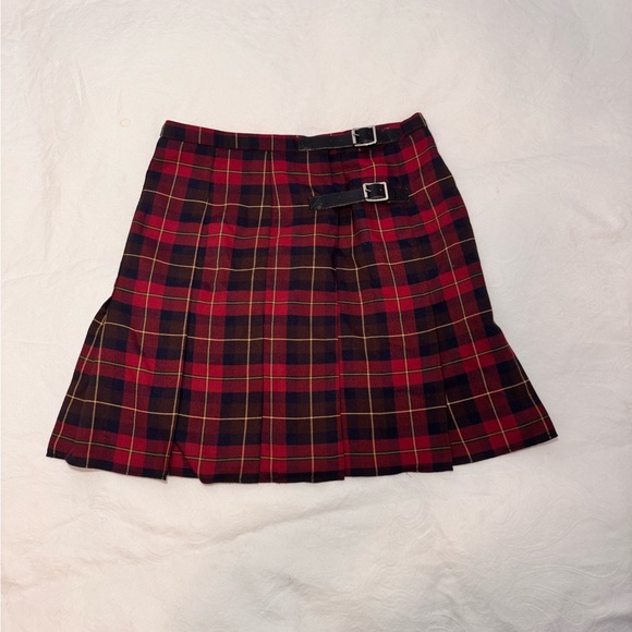 Topshop Plaid Red and Black Pleated Skirt - Picture 7 of 7